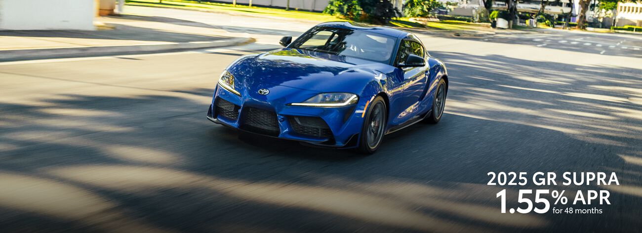 Get 1.55% APR for 48 months on a new 2025 GR Supra.