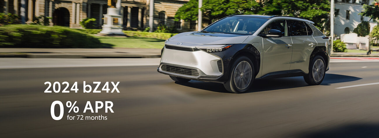 Get 0% APR for 72 months on a brand new 2024 bZ4X