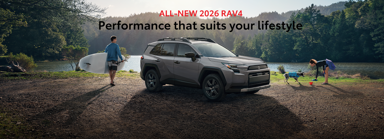 Discover the all-new 2026 RAV4. Performance that suits your lifestyle.
