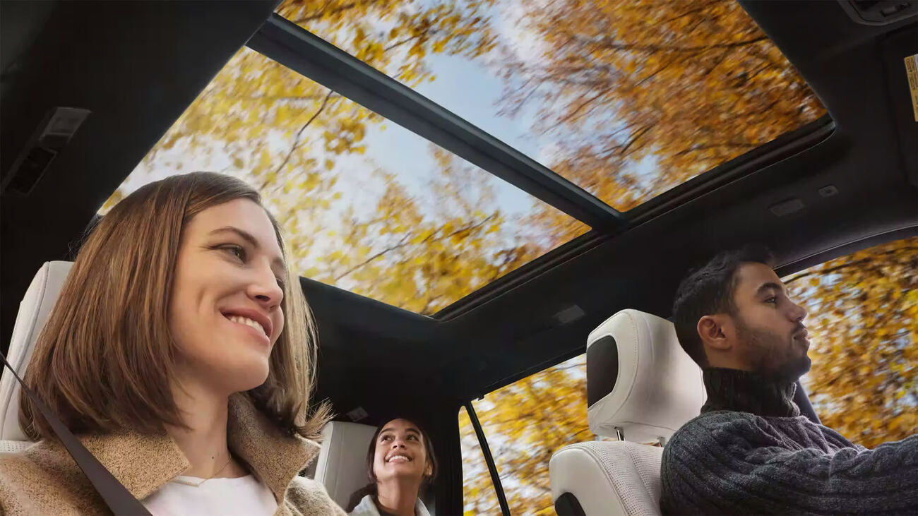 2026 Toyota Sequoia&rsquo;s spacious interior with the available panoramic moonroof.