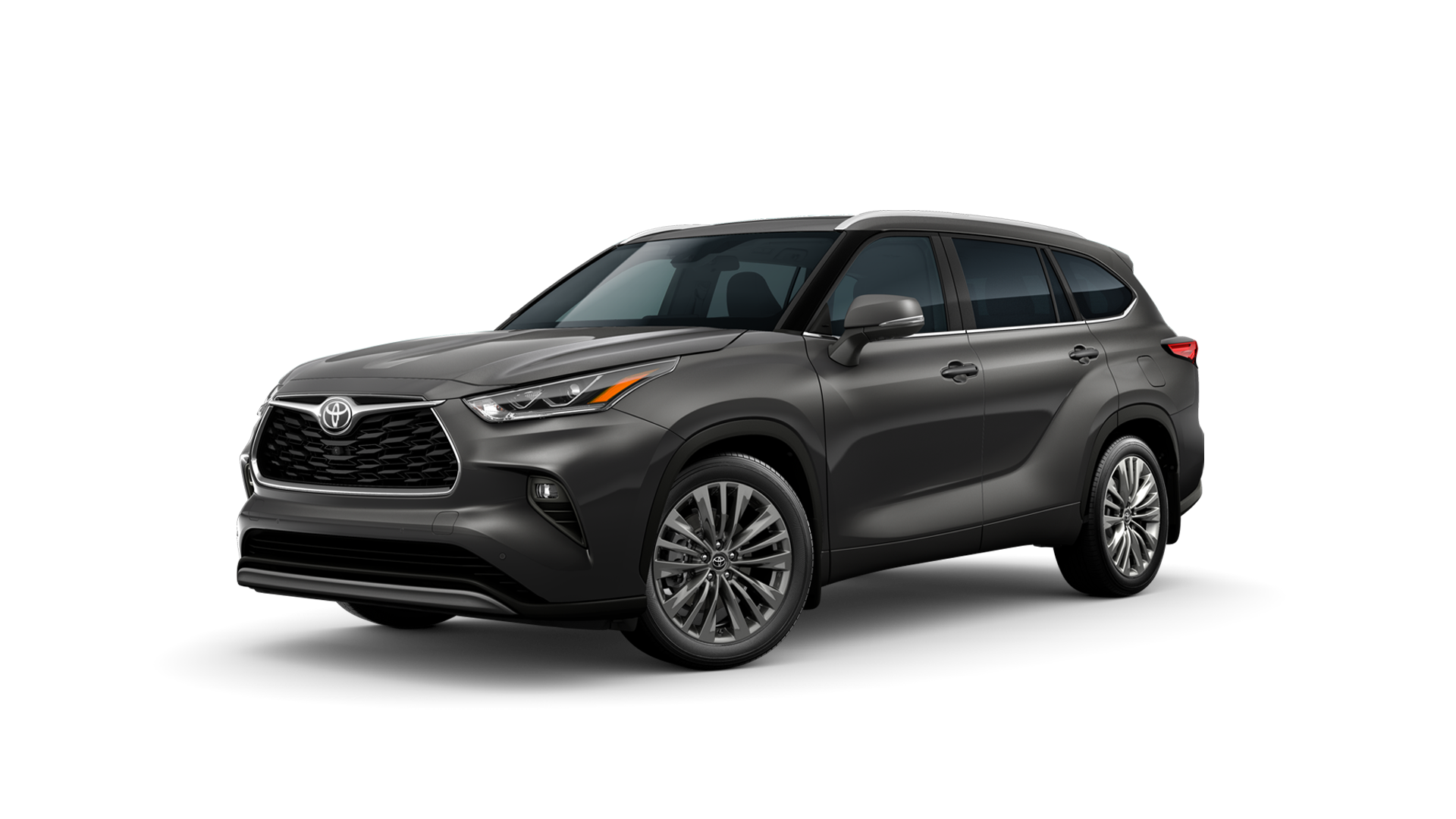 2022 Toyota Highlander in Magnetic Gray Metallic.