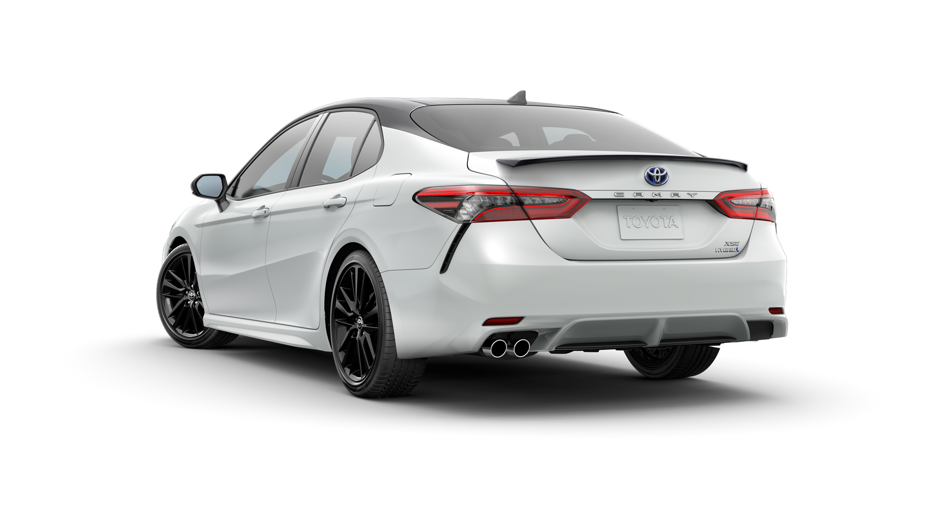 2024 Toyota Hybrid in Wind Chill Pearl/Midnight Black Metallic Roof and Spoiler*.
