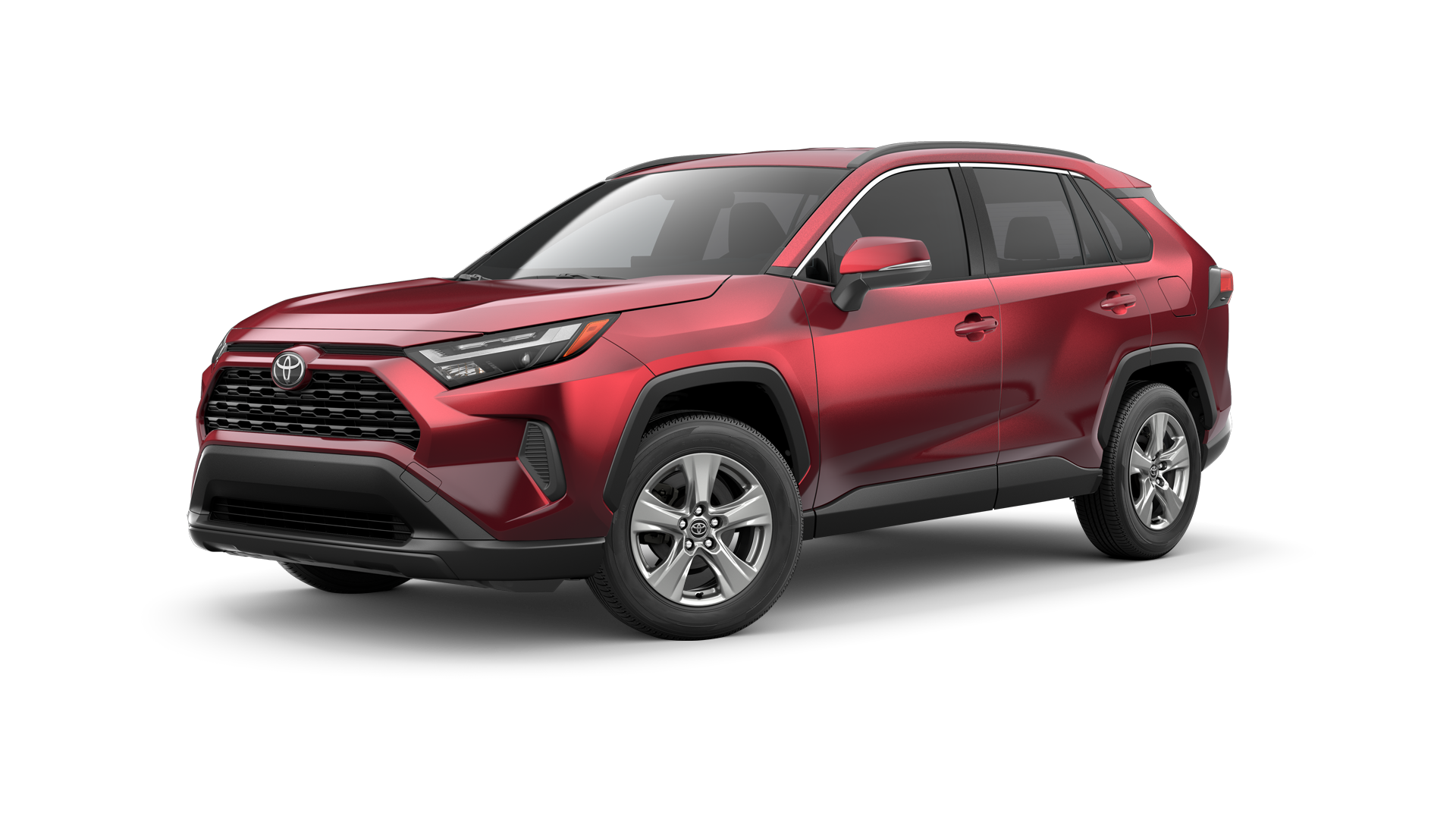 2022 Toyota RAV4 in Ruby Flare Pearl.