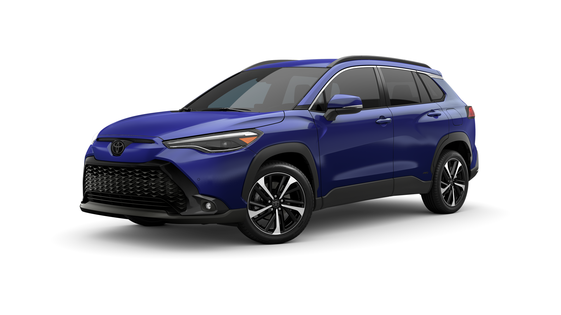 Three-sixty image of 2024 Corolla Cross Hybrid in Blue Crush Metallic