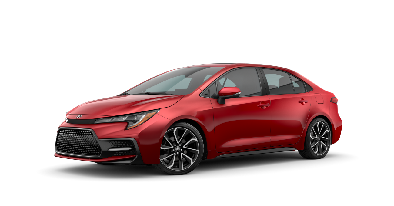 2021 Toyota Corolla in Barcelona Red Metallic.