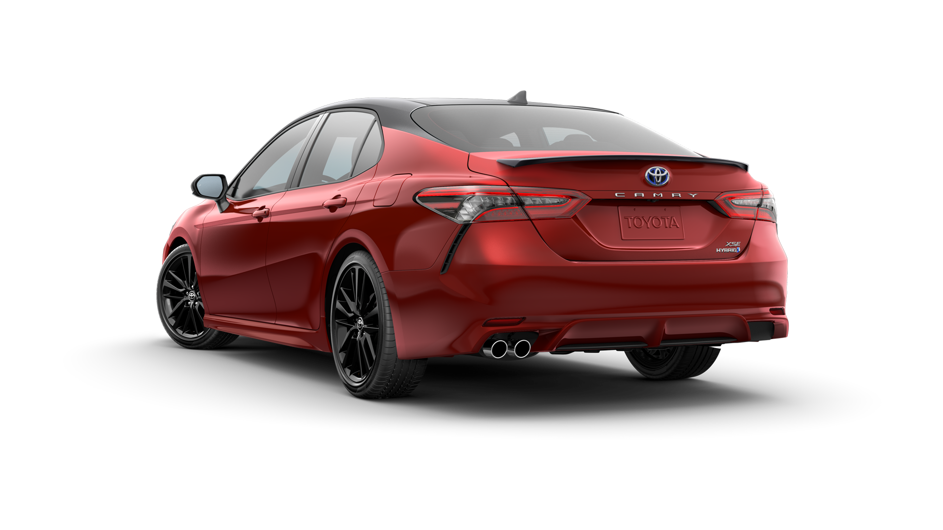 2024 Toyota Hybrid in Supersonic Red/Midnight Black Metallic Roof and Spoiler*.