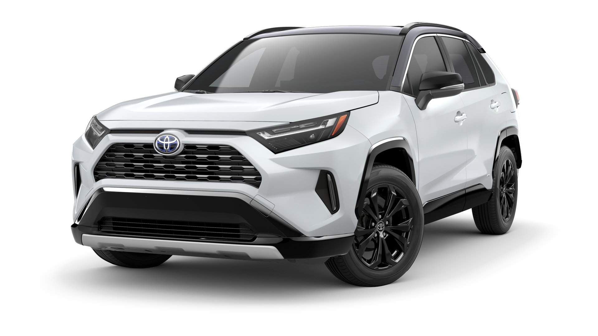 Three-sixty image of 2025 RAV4 Hybrid in Windchill Pearl/Midnight Black Metallic Roof*