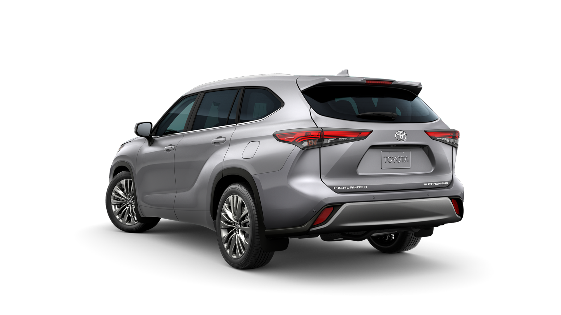 2022 Toyota Highlander in Celestial Silver Metallic.