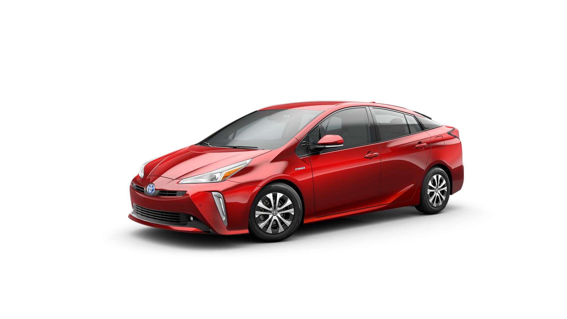 2021 Toyota Prius in Supersonic Red.
