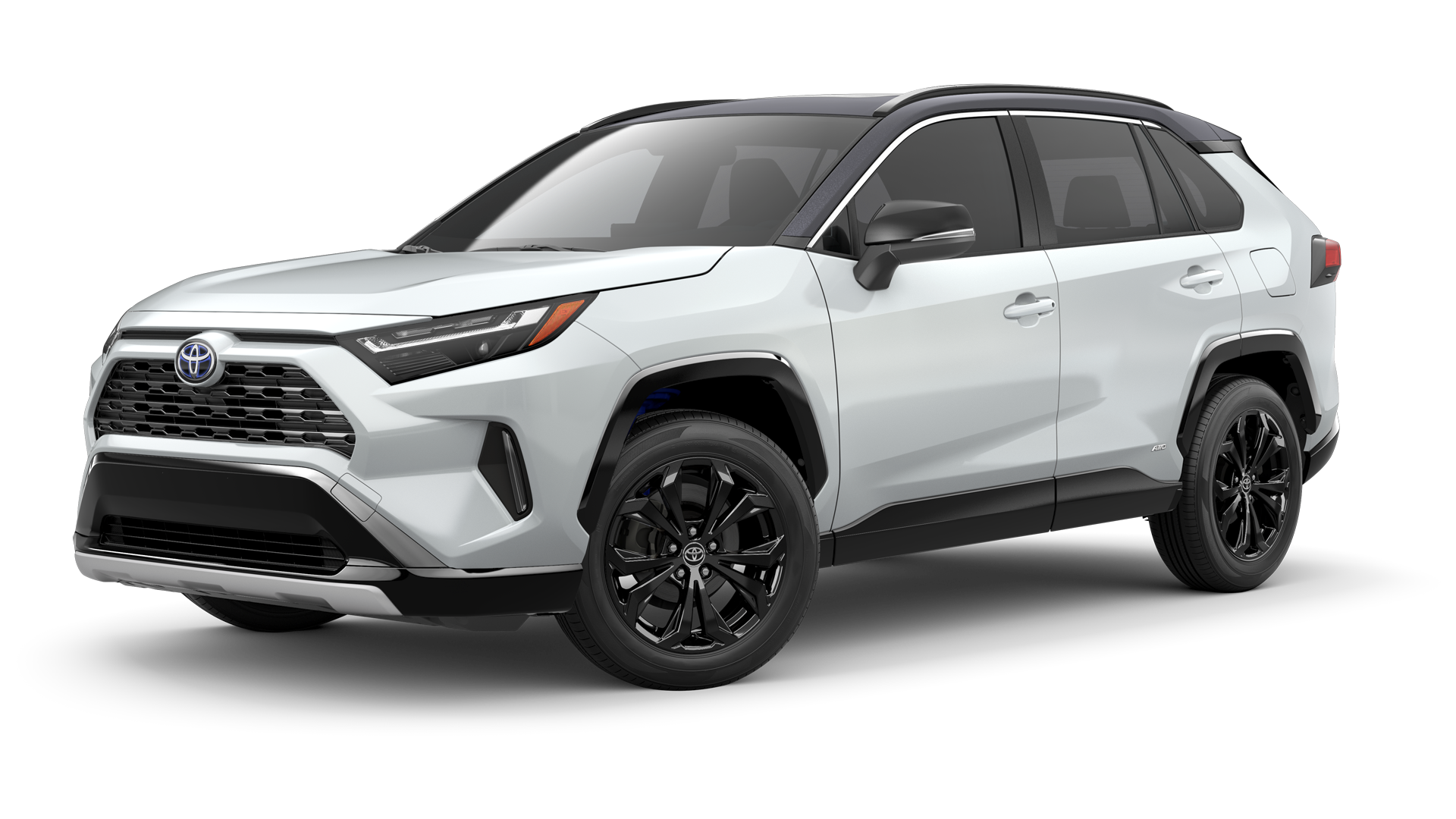 Three-sixty image of 2025 RAV4 Hybrid in Windchill Pearl/Midnight Black Metallic Roof*