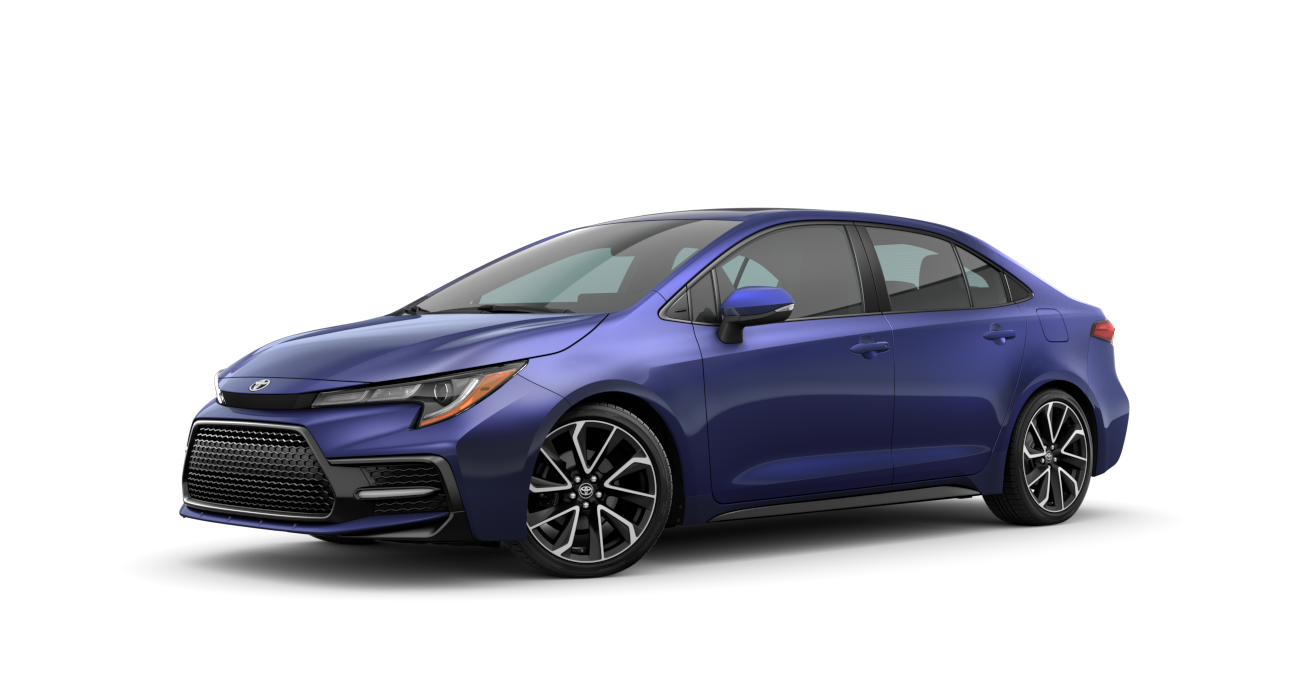 2021 Toyota Corolla in Blue Crush Metallic.