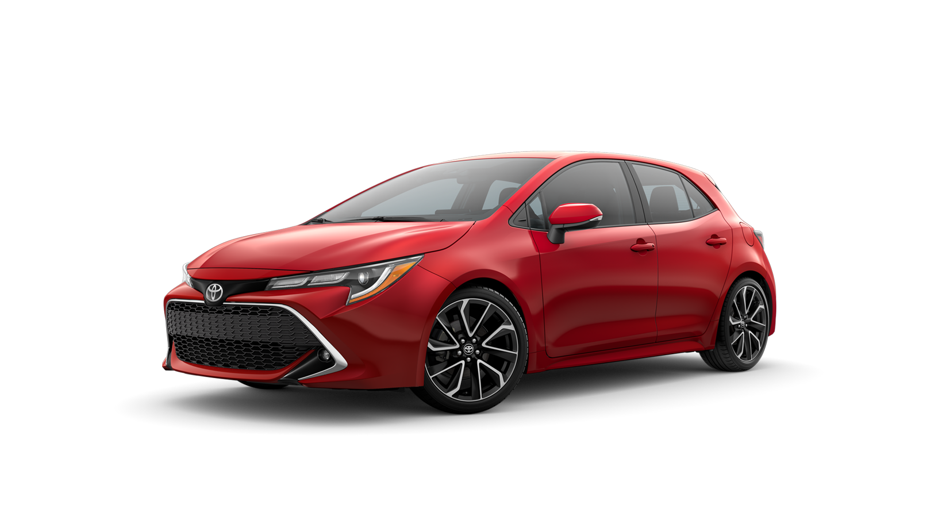 2022 Toyota Hatchback in Finish Line Red.