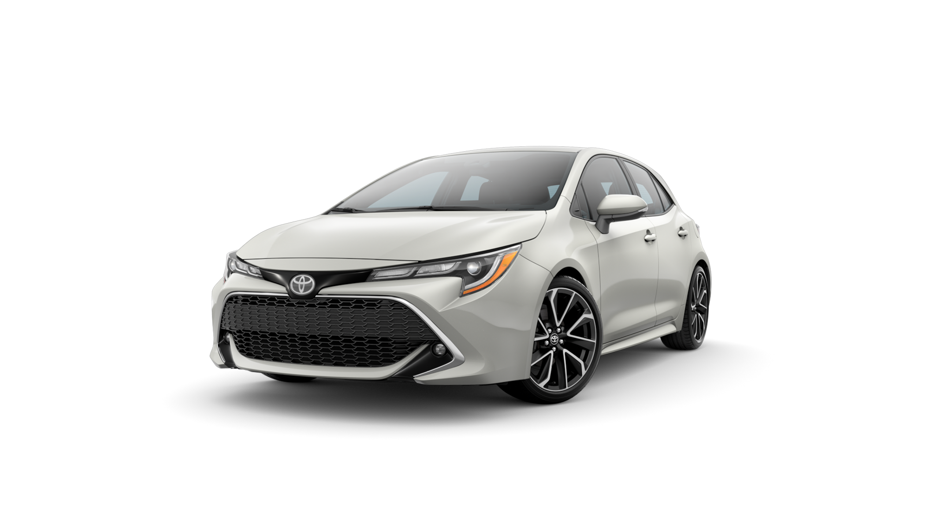 2021 Toyota Hatchback in Super White.