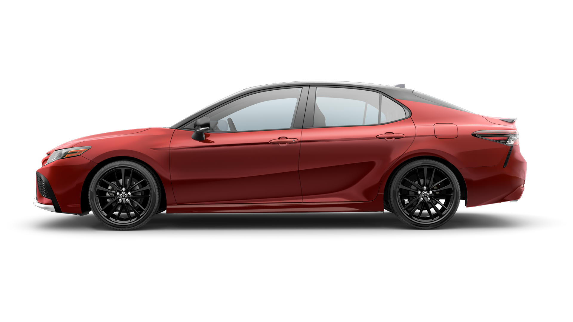 Three-sixty image of 2024 Camry Hybrid in Supersonic Red/Midnight Black Metallic Roof and Spoiler*