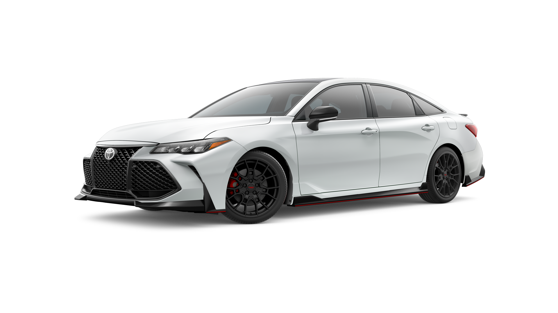 2021 Toyota Avalon in Wind Chill Pearl w/ Midnight Black Metallic Roof.