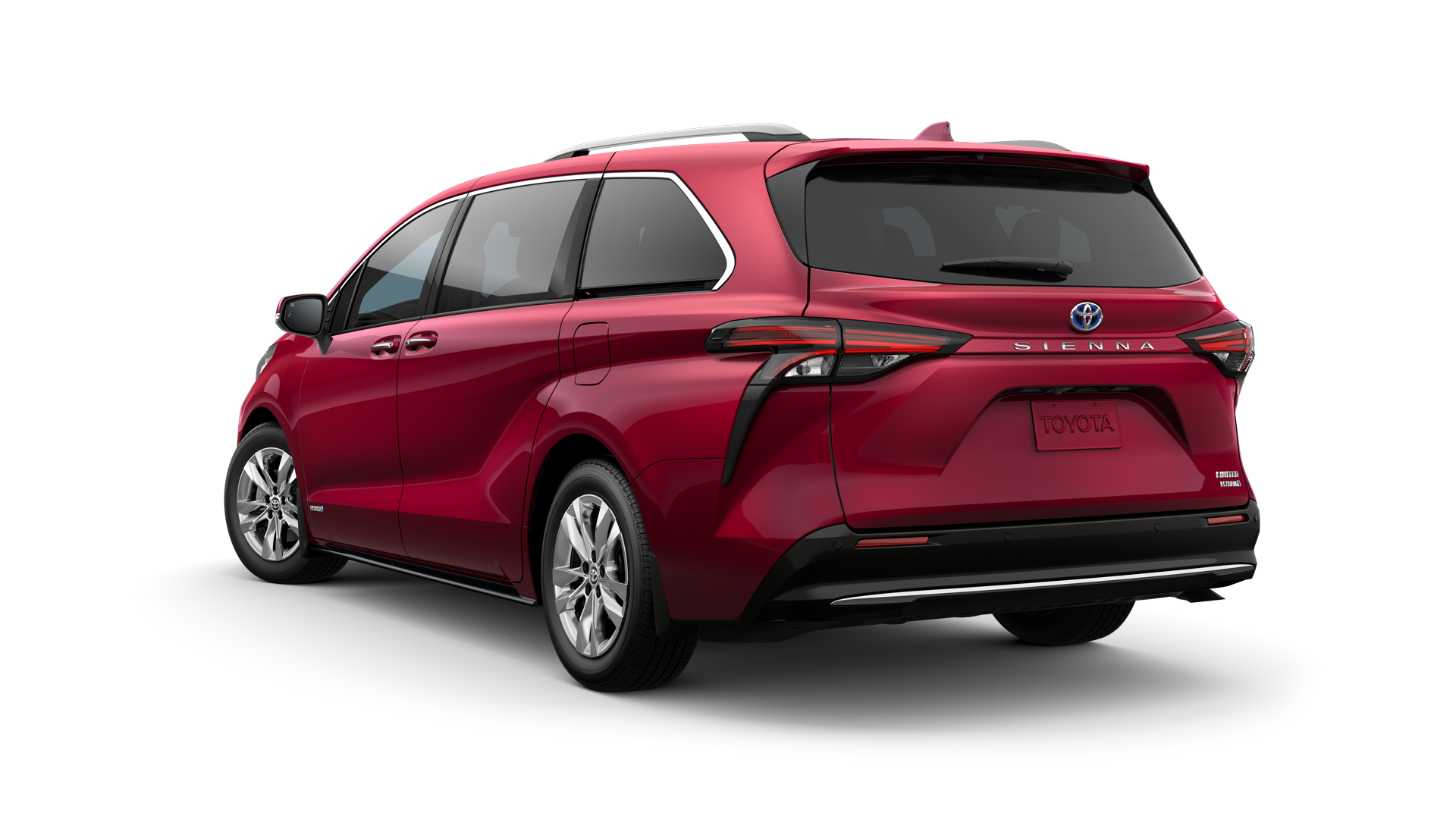 2021 Toyota Sienna in Ruby Flare Pearl.