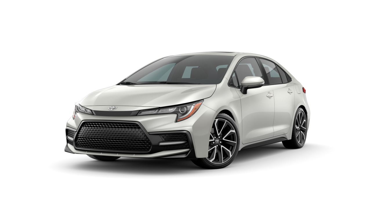 2021 Toyota Corolla in Blizzard Pearl.