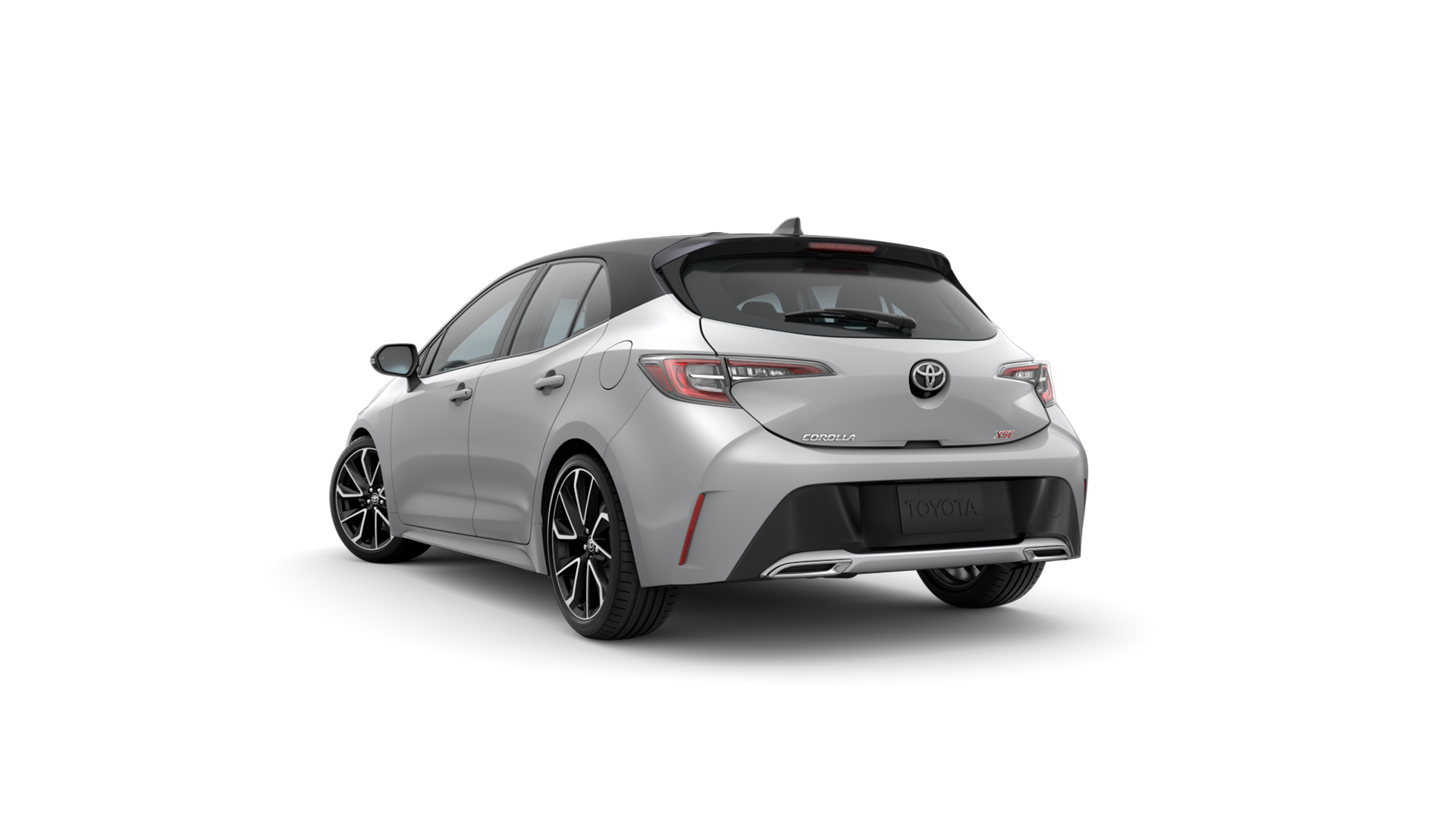 2021 Toyota Hatchback in Classic Silver Metallic/Midnight Black Metallic Roof.