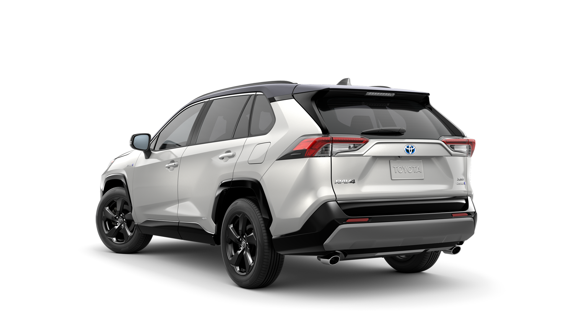 2021 Toyota RAV4 in Blizzard Pearl/Midnight Black Metallic Roof.