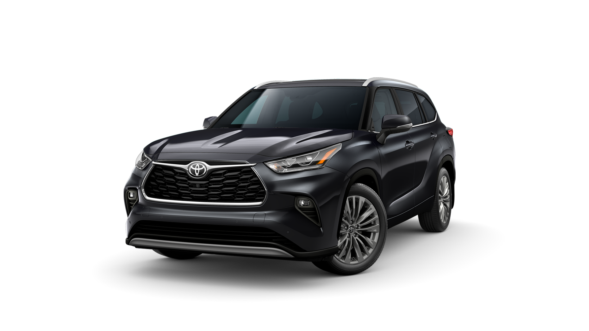 2022 Toyota Highlander in Midnight Black Metallic.