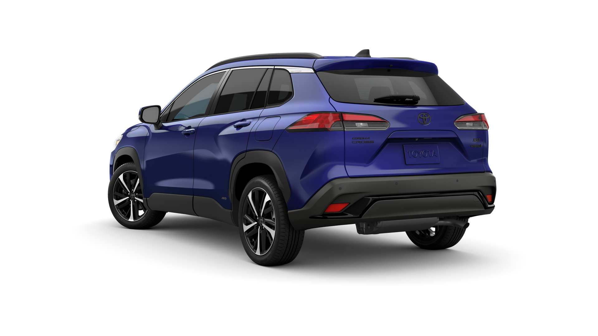 Three-sixty image of 2024 Corolla Cross Hybrid in Blue Crush Metallic