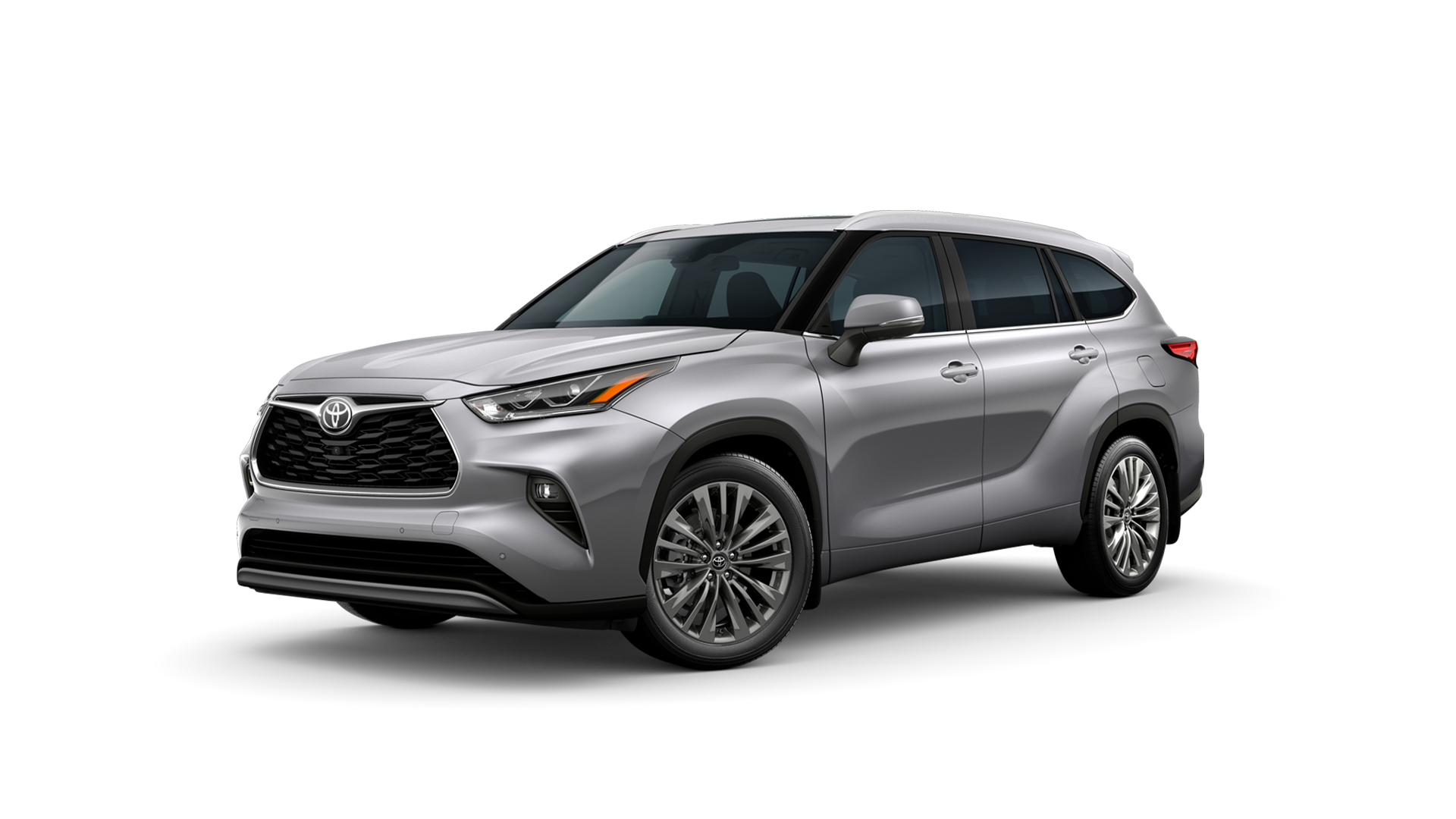 2022 Toyota Highlander in Celestial Silver Metallic.
