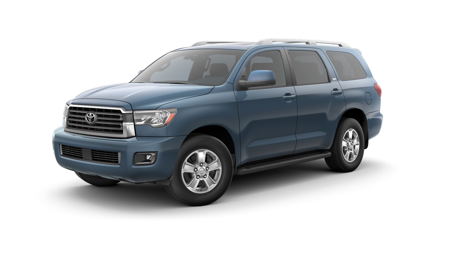 2022 Toyota Sequoia in Shoreline Blue Pearl.