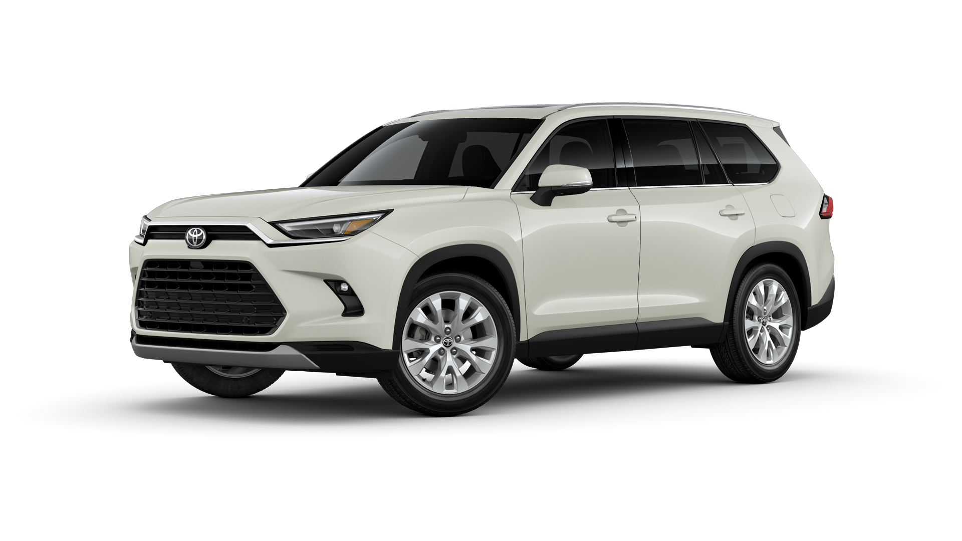 2024 Toyota Highlander in Coastal Cream.