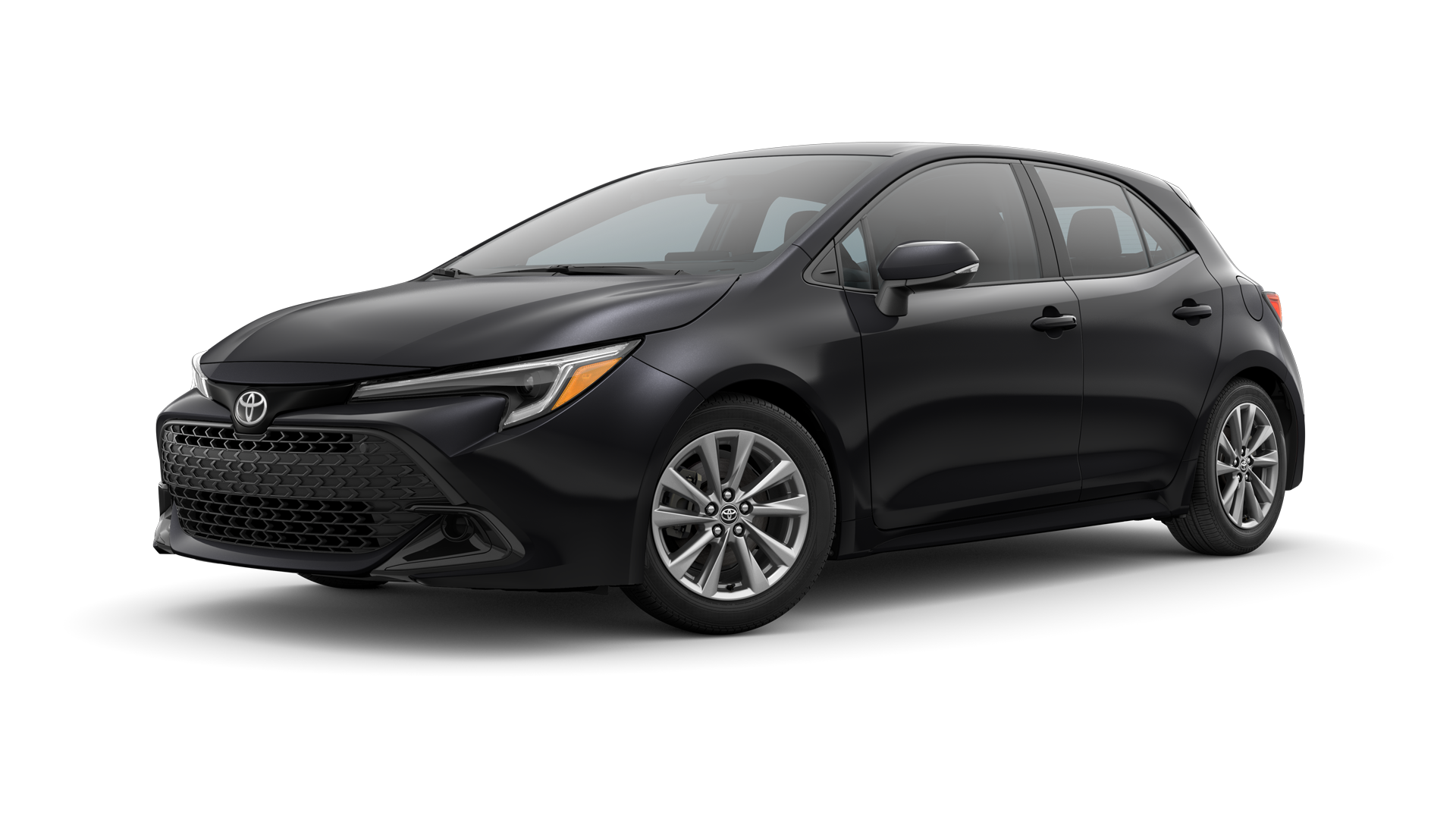 2024 Toyota Hatchback in Midnight Black Metallic.