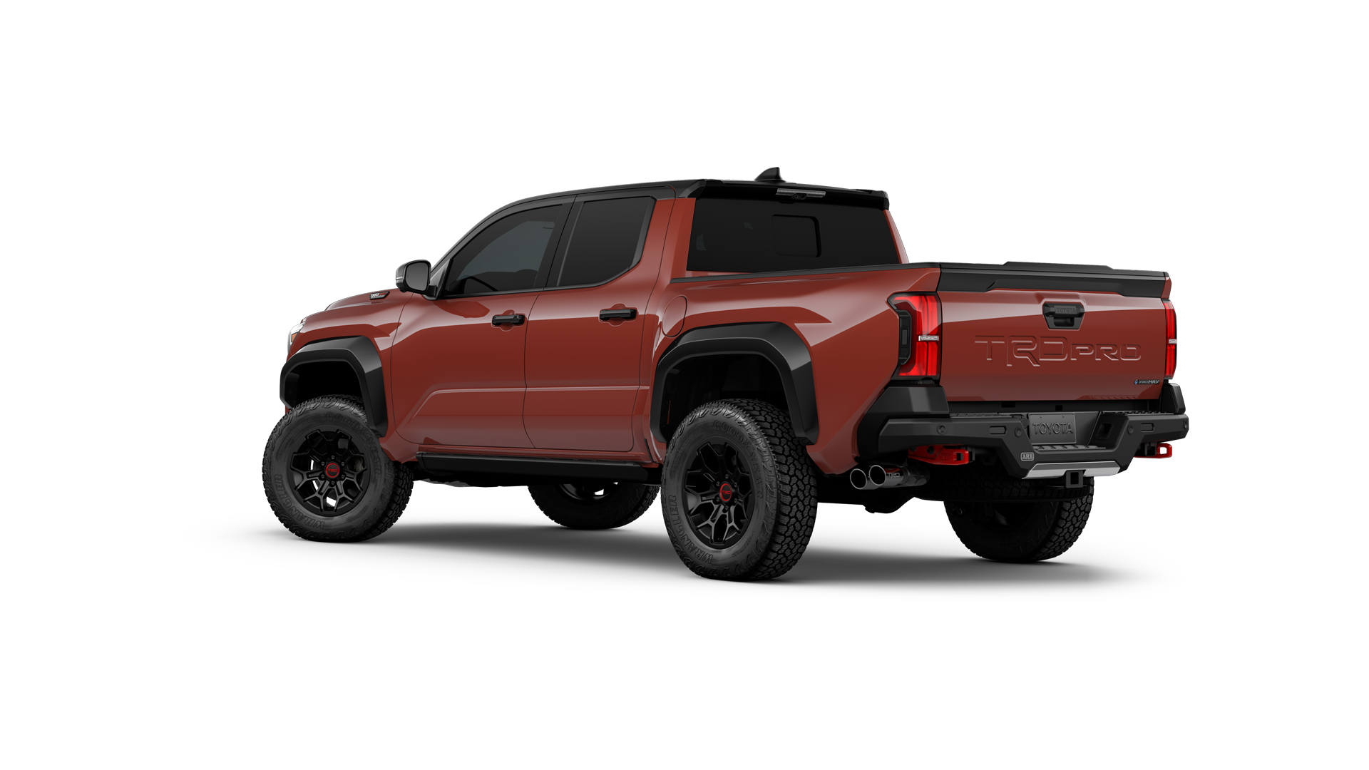 2024 Toyota Tacoma in Terra/Midnight Black Metallic Roof.