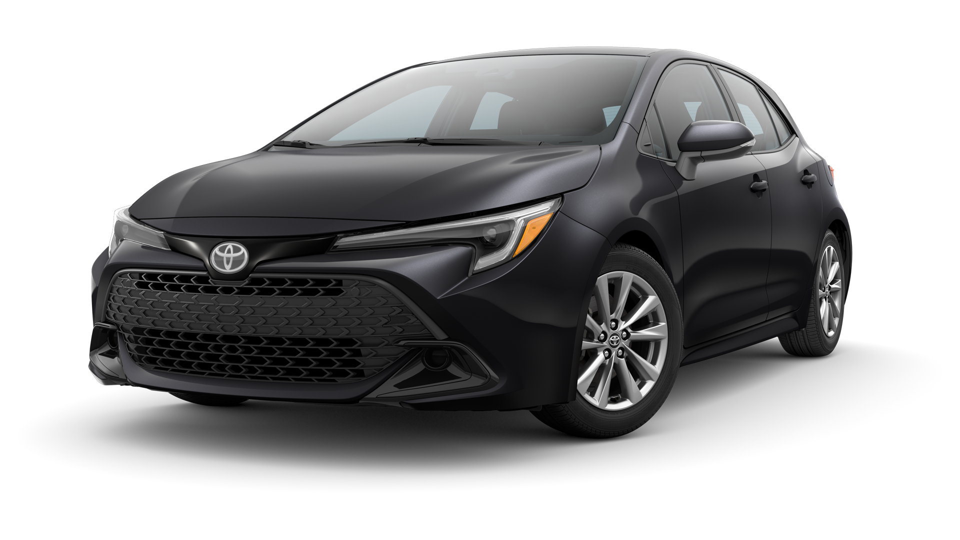 2024 Toyota Hatchback in Midnight Black Metallic.