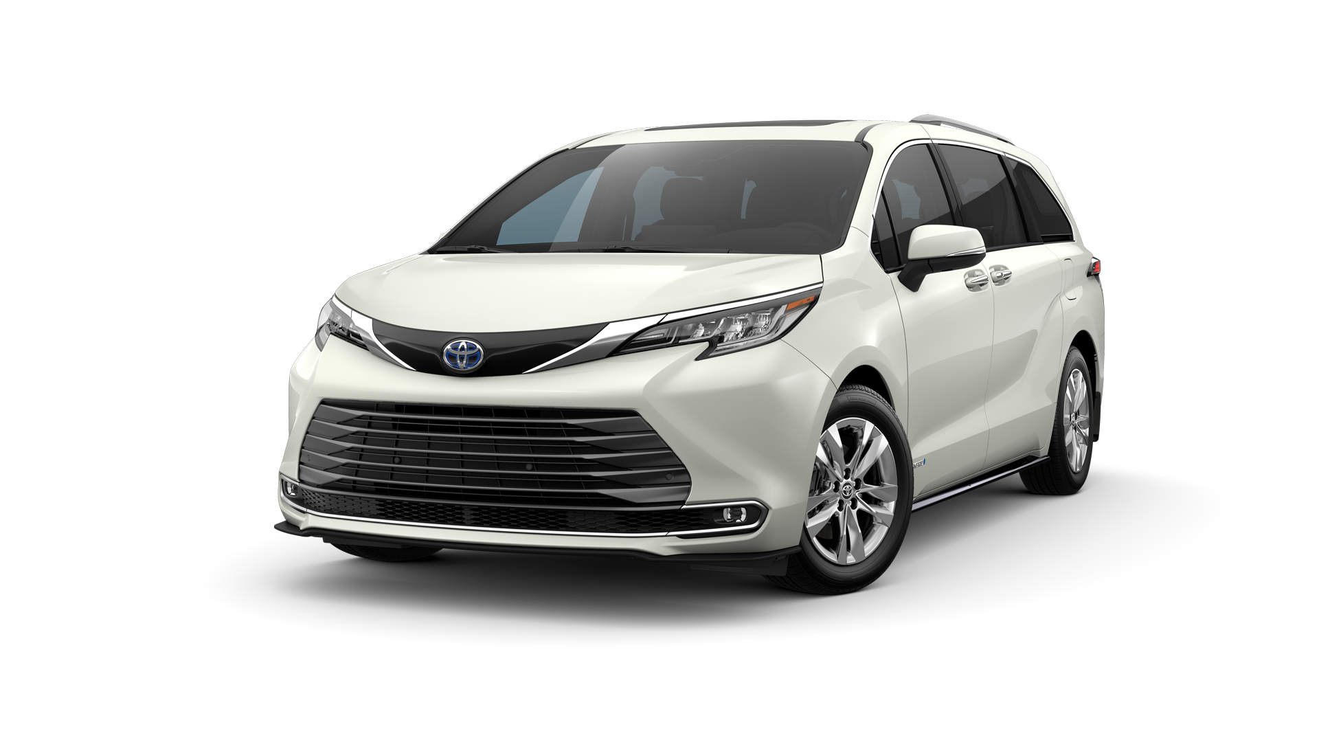 2021 Toyota Sienna in Blizzard Pearl.