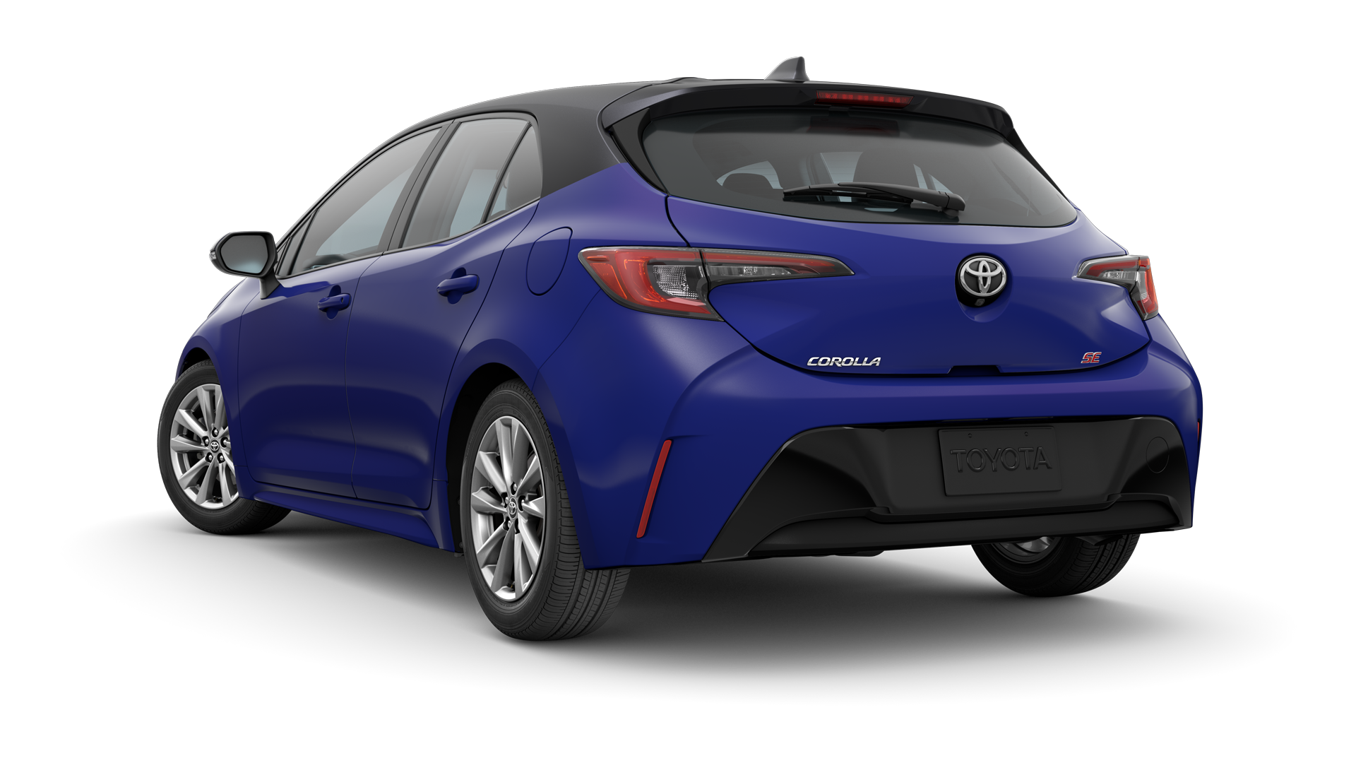 2024 Toyota Hatchback in Blue Crush Metallic/Midnight Black Metallic Roof.