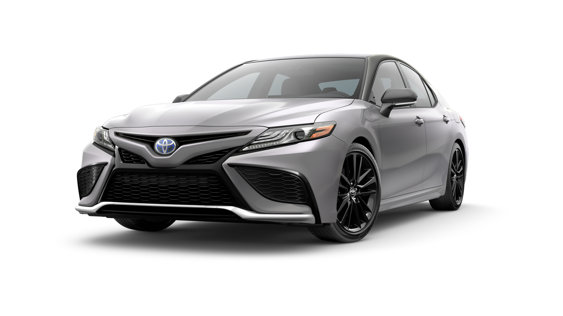 Three-sixty image of 2024 Camry Hybrid in Celestial Silver Metallic/Midnight Black Metallic Roof and Spoiler*