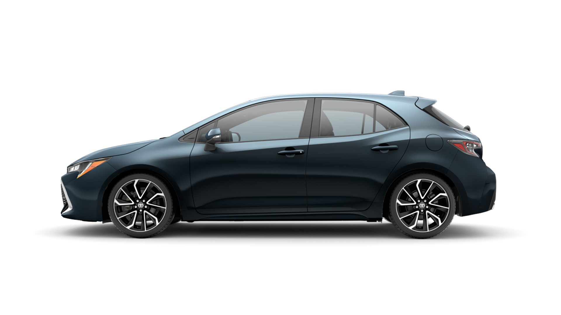 2021 Toyota Hatchback in Galactic Aqua Mica.