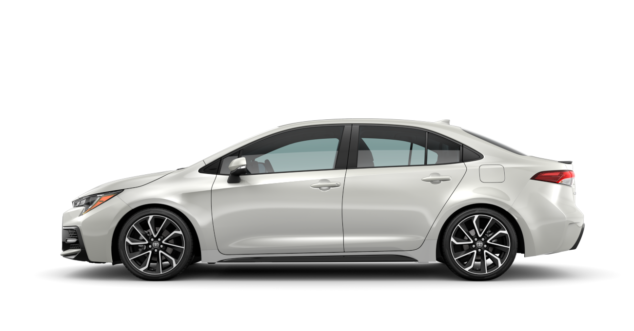 2021 Toyota Corolla in Blizzard Pearl.