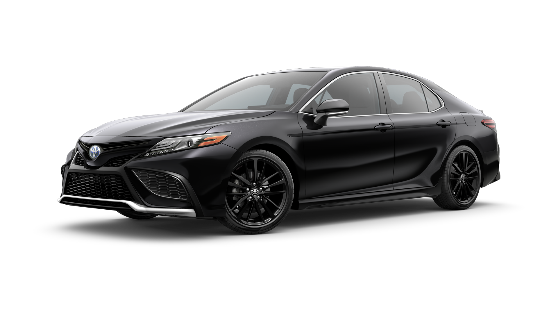 Three-sixty image of 2024 Camry Hybrid in Midnight Black Metallic