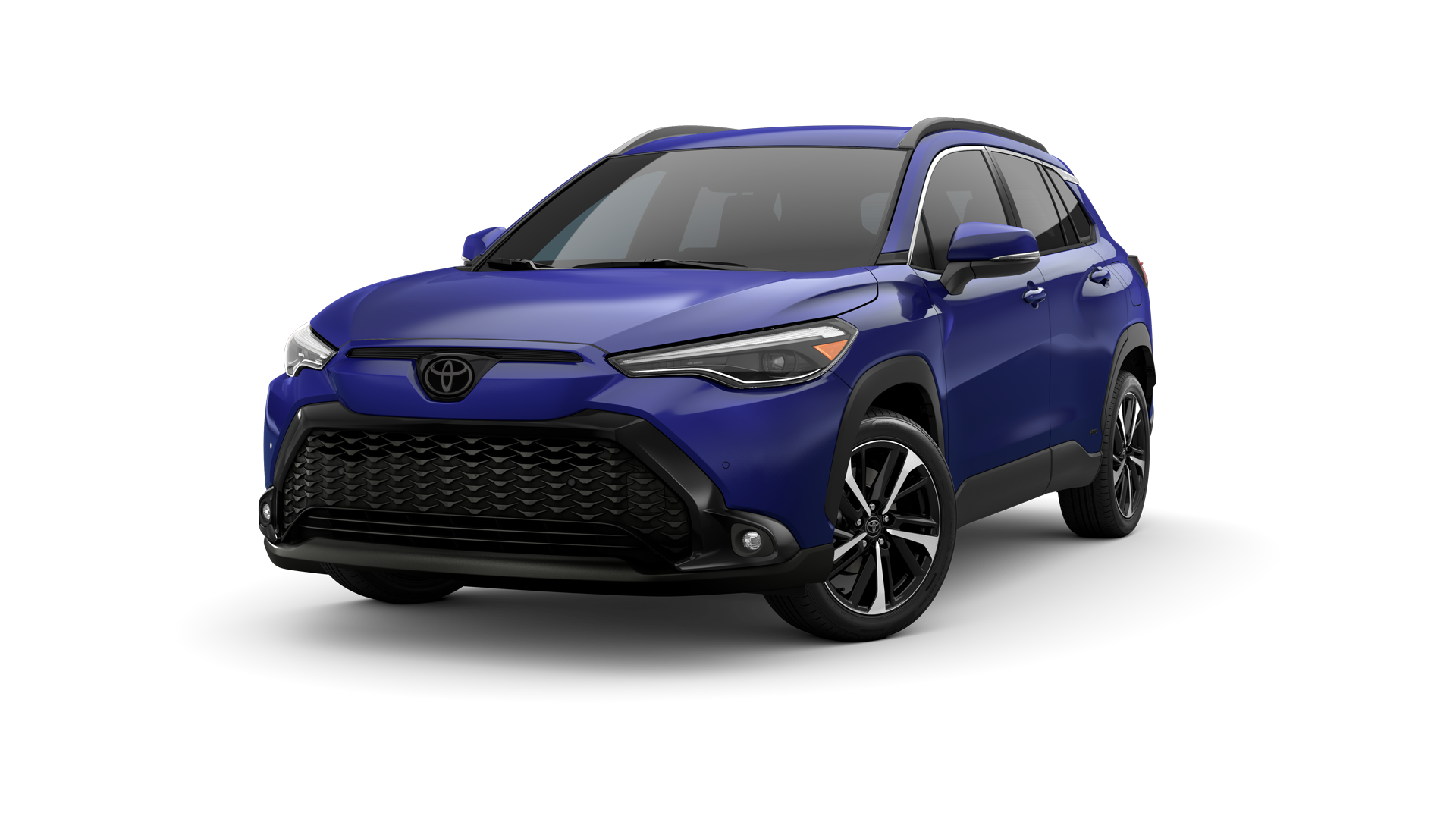 2024 Toyota Hybrid in Blue Crush Metallic.