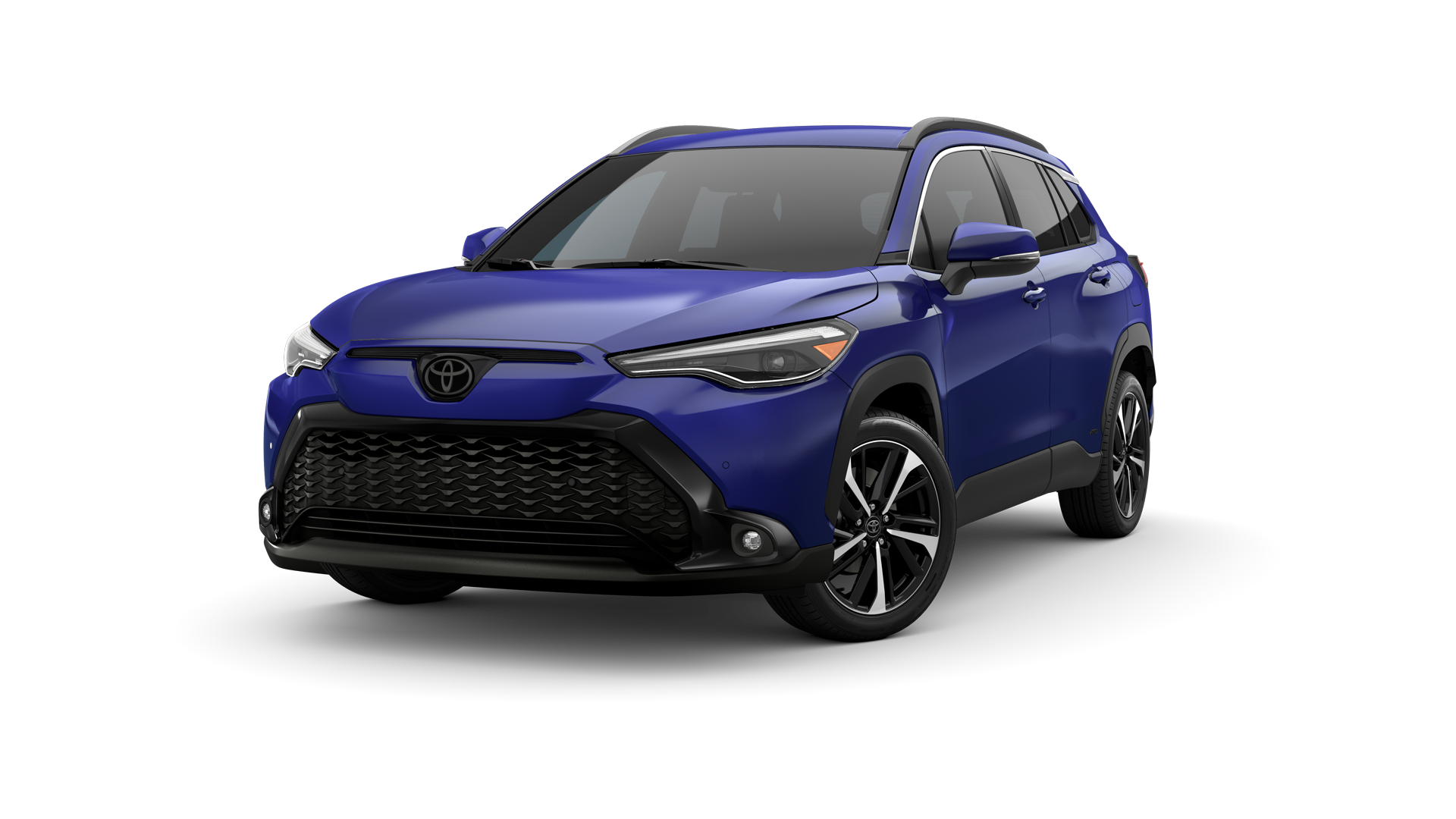 Three-sixty image of 2024 Corolla Cross Hybrid in Blue Crush Metallic