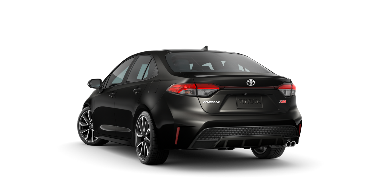 2021 Toyota Corolla in Black Sand Pearl.