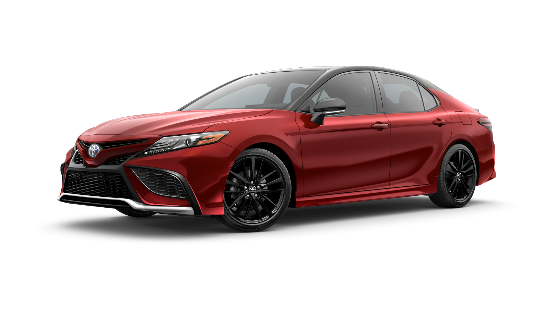 2024 Toyota Hybrid in Supersonic Red/Midnight Black Metallic Roof and Spoiler*.