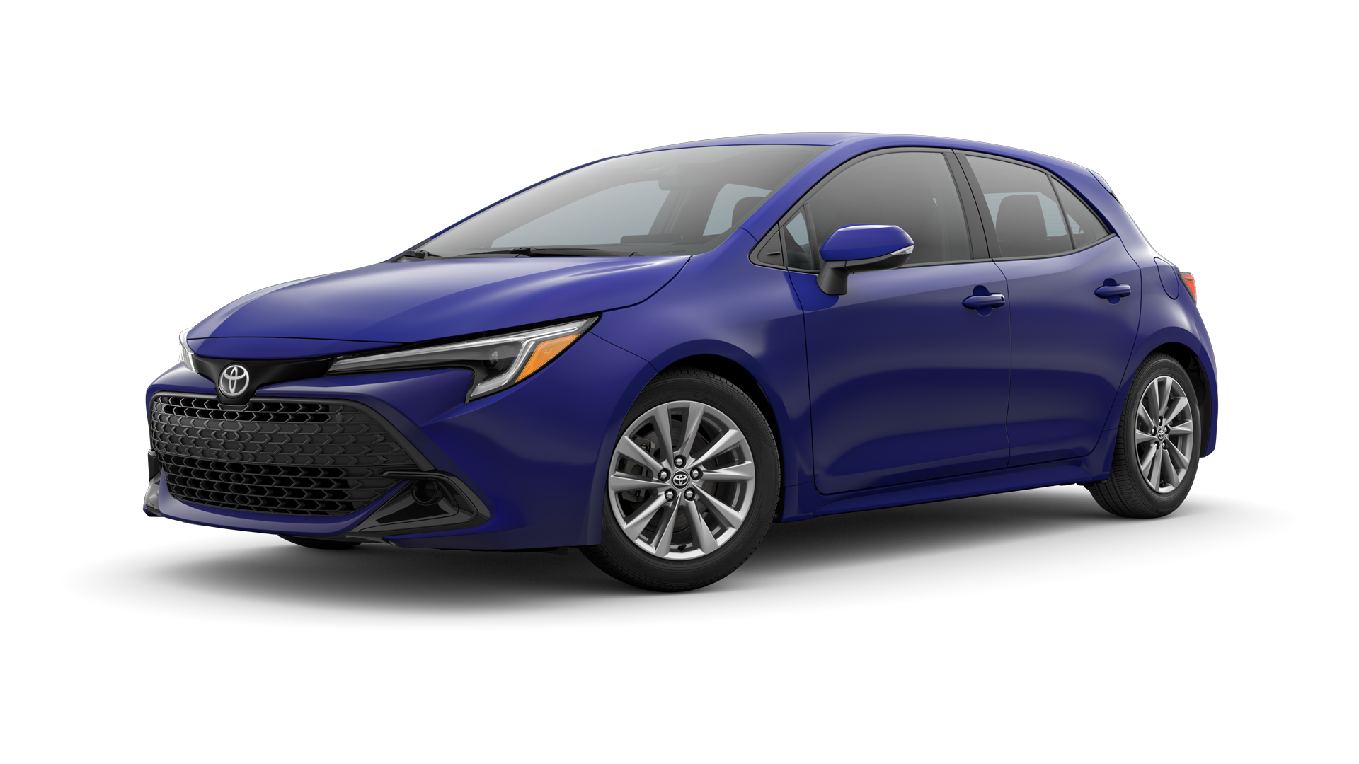 2024 Toyota Hatchback in Blue Crush Metallic.