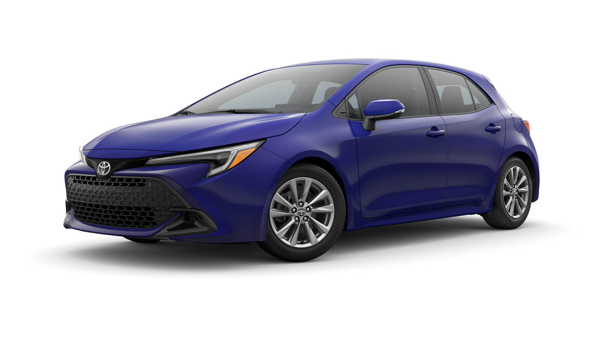 Three-sixty image of 2025 Corolla Hatchback in Blue Crush Metallic