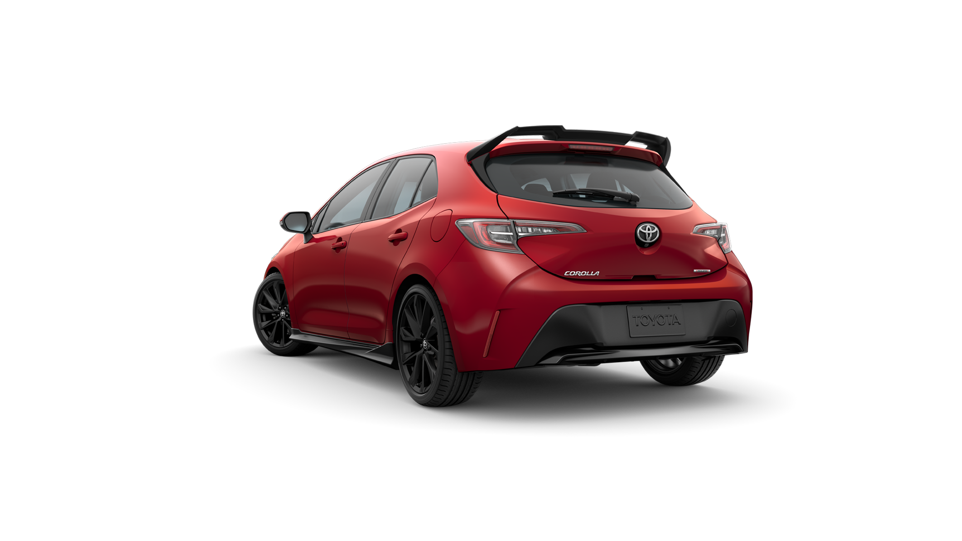 2021 Toyota Hatchback in Supersonic Red.