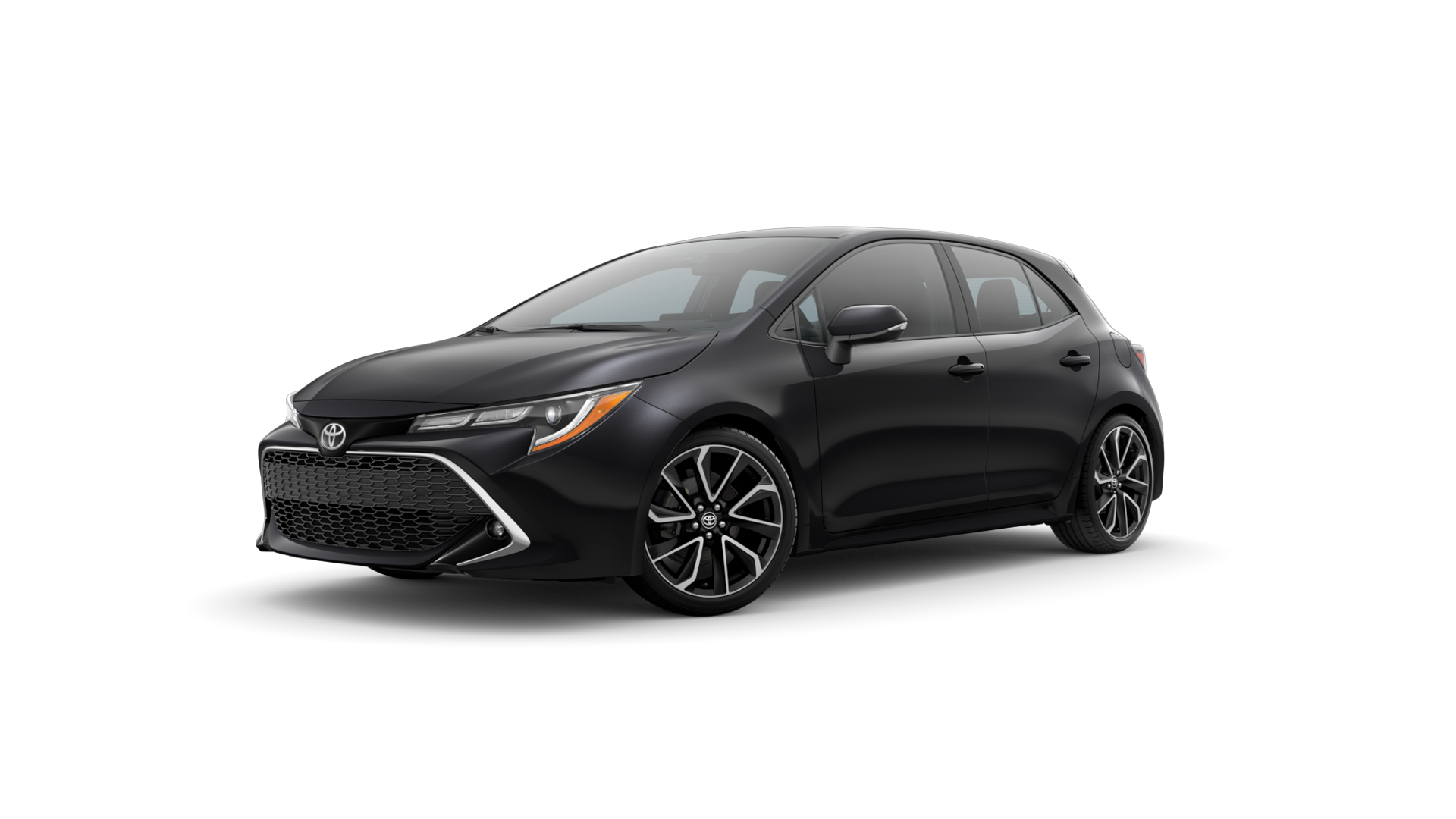 2021 Toyota Hatchback in Midnight Black Metallic.