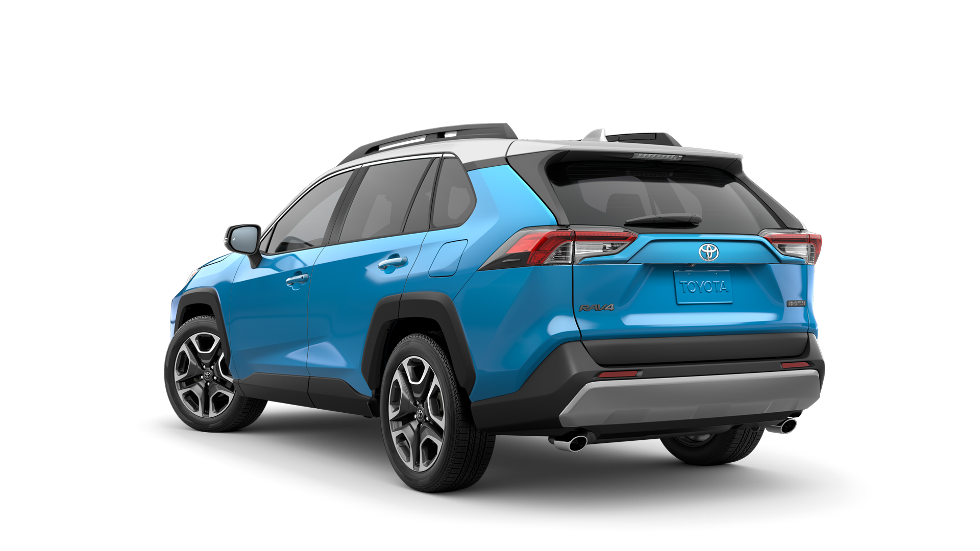 2021 Toyota RAV4 in Blue Flame/Ice Edge Roof.