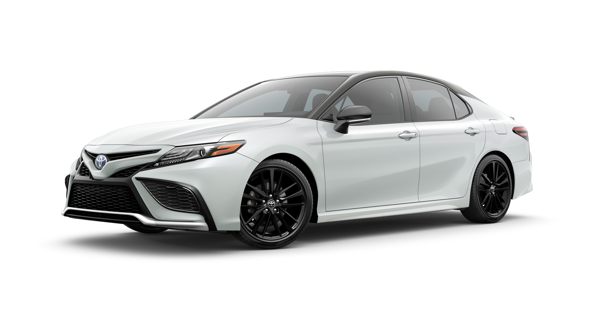 2024 Toyota Hybrid in Wind Chill Pearl/Midnight Black Metallic Roof and Spoiler*.