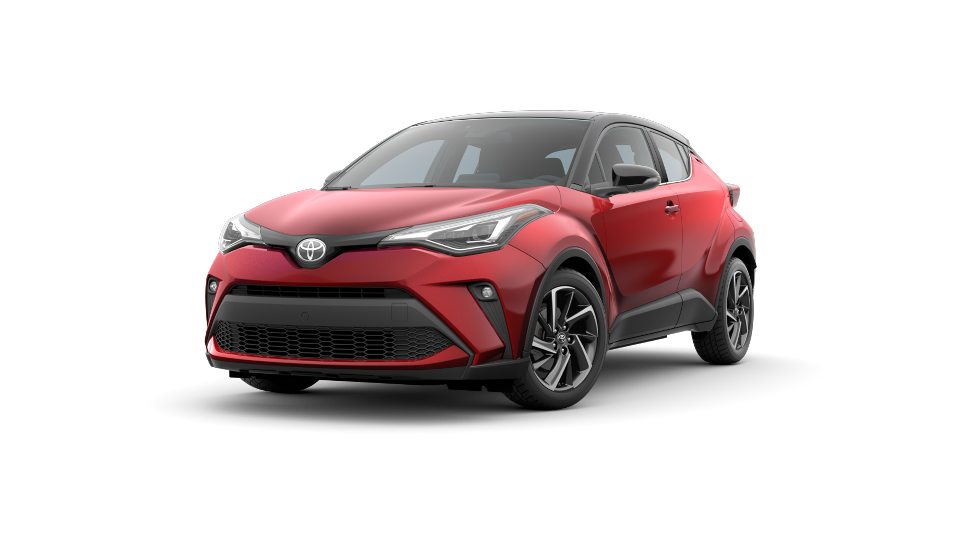 2022 Toyota C-HR in Supersonic Red/Black Roof.