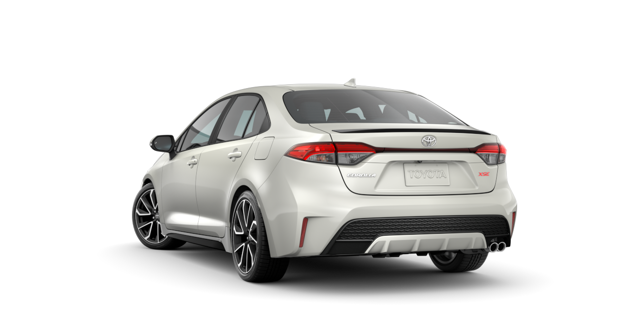 2021 Toyota Corolla in Blizzard Pearl.