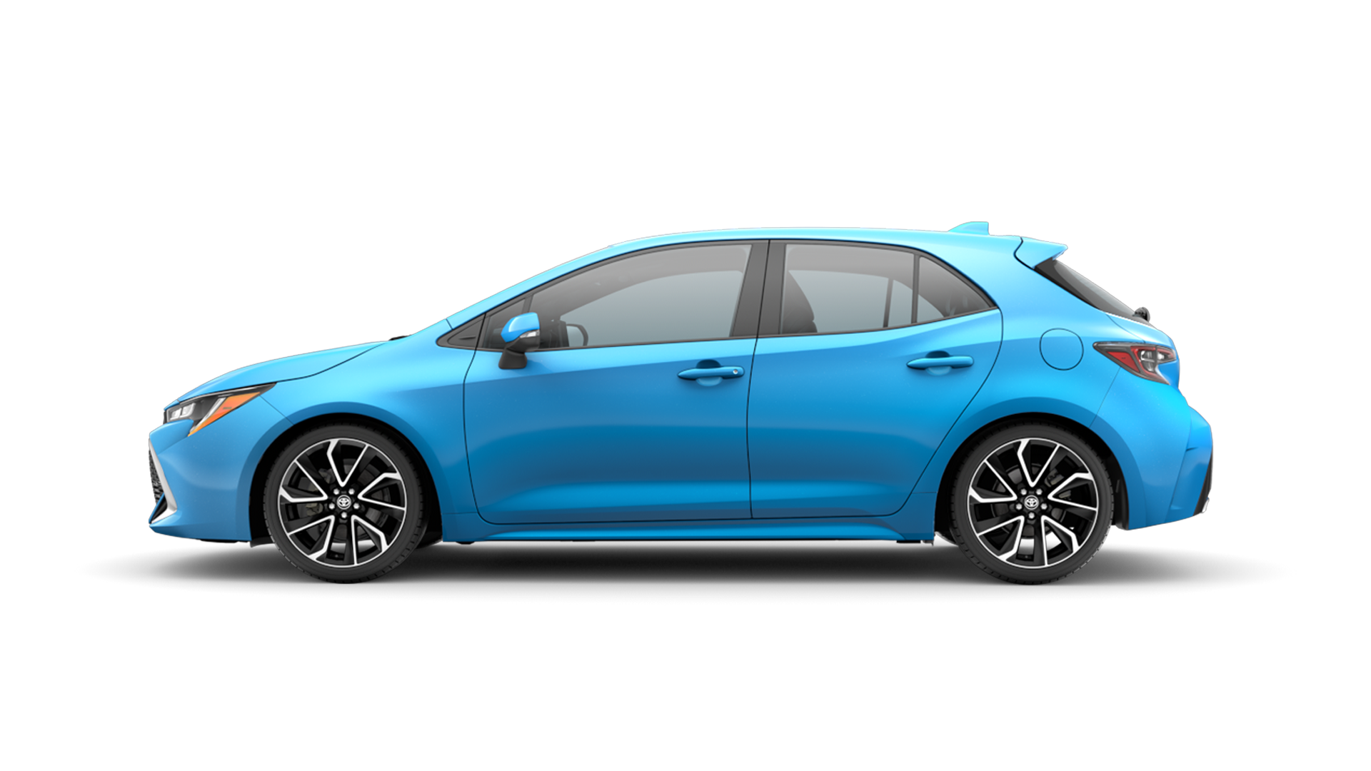 2021 Toyota Hatchback in Blue Flame.